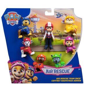 PAW Patrol Air Rescue Team Pack 7 Figures Chase Ryder Marshall Rocky Rubble Zuma